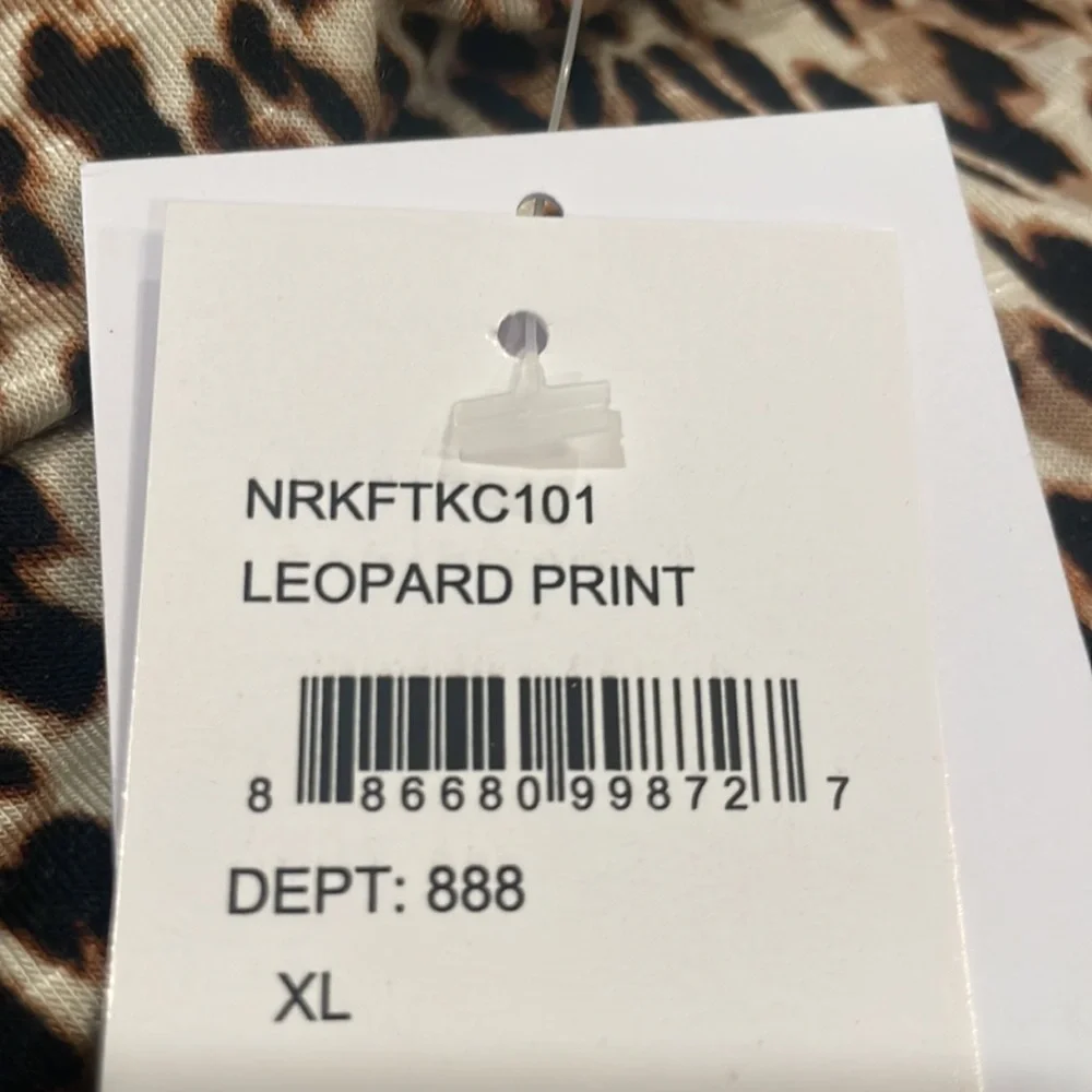 NWT Leopard Print LOVE FIRE Tiered Tank Top, Size XL
